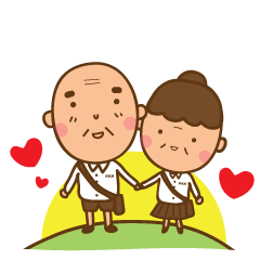 [LINEスタンプ] A Happy Dementia Family