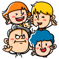 [LINEスタンプ] ドタバタ家族日記の画像（メイン）