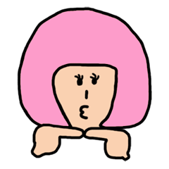 [LINEスタンプ] フレンチボブガール 英語バージョンの画像（メイン）