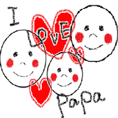 [LINEスタンプ] Ilovepapa(日本語)の画像（メイン）