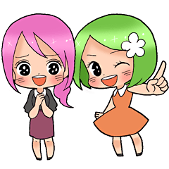 [LINEスタンプ] こんぺいとうガールズ リア充＆お一人様の画像（メイン）