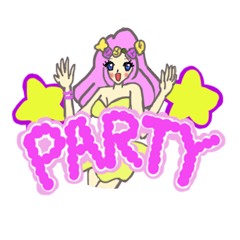 [LINEスタンプ] Party大好きな女の子達