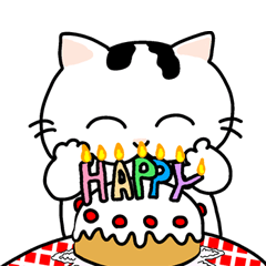 [LINEスタンプ] AmazingCatsスタンプ ハッピータイムの画像（メイン）