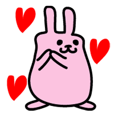 [LINEスタンプ] 8色のカラフルなうさぎ達