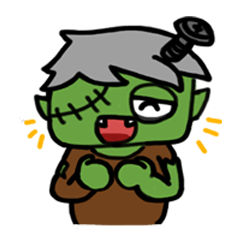 [LINEスタンプ] フランケンくん