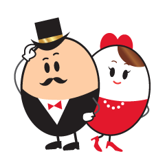 [LINEスタンプ] Mr.Egg ＆ Ms.Tamakoの画像（メイン）