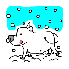 [LINEスタンプ] ユキウシ