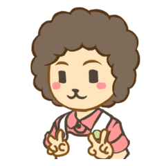 [LINEスタンプ] ハッピー家族 アフロママの画像（メイン）