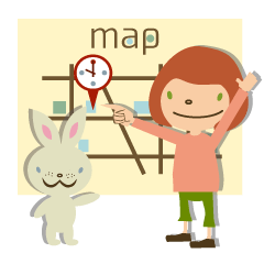 [LINEスタンプ] 地図用 マップラボキャラクターズ