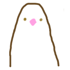 [LINEスタンプ] 白い文鳥さんスタンプの画像（メイン）