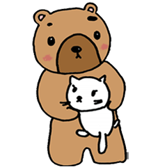 [LINEスタンプ] クマキチ＆ねこたんの画像（メイン）