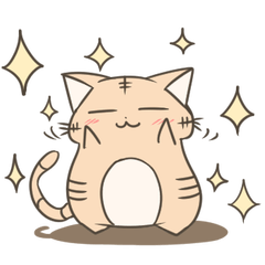 [LINEスタンプ] 糸目猫さん