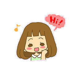 [LINEスタンプ] かわいい☆前髪ぱっつん女子