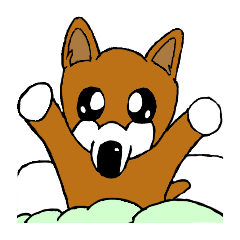 [LINEスタンプ] 元気ワク犬