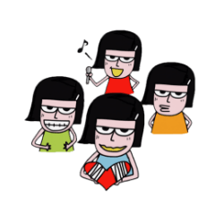 [LINEスタンプ] クールで小さな女の子の画像（メイン）