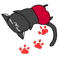 [LINEスタンプ] にゃんこすたんぷ・黒猫たんver。の画像（メイン）