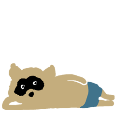 [LINEスタンプ] Pompon raccoon