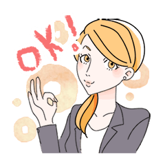 [LINEスタンプ] 先輩社員の恭子さん