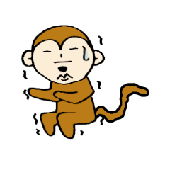 [LINEスタンプ] 変な顔のさる。