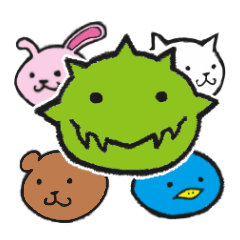 [LINEスタンプ] けものたちの画像（メイン）