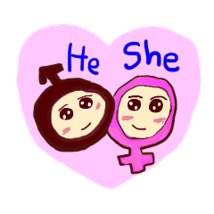 [LINEスタンプ] He＆She (Daily life)