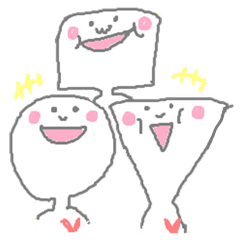 [LINEスタンプ] あいづちトリオ