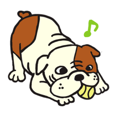 [LINEスタンプ] we love bulldog