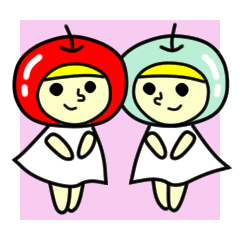 [LINEスタンプ] りんごちゃん’sの画像（メイン）