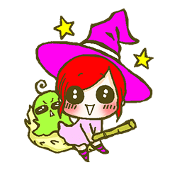 [LINEスタンプ] チビ魔女マジョマジョ！