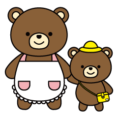 [LINEスタンプ] 親子クマの日常の画像（メイン）