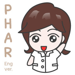 [LINEスタンプ] Pharma Funny English Versionの画像（メイン）