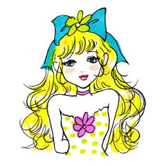 [LINEスタンプ] 甘め女子～sweet girl