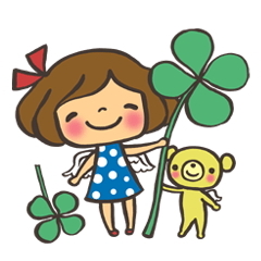 [LINEスタンプ] 花子とくまぞう