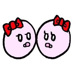 [LINEスタンプ] ピンクの双子のスタンプ