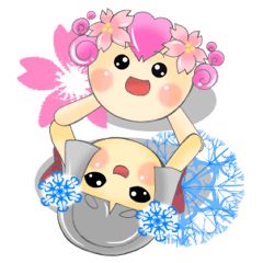 [LINEスタンプ] 四季の妖精～seasons～