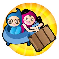 [LINEスタンプ] Liz ＆ Sean Travel