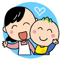 [LINEスタンプ] 子育てママと赤ちゃんの楽しい毎日の画像（メイン）