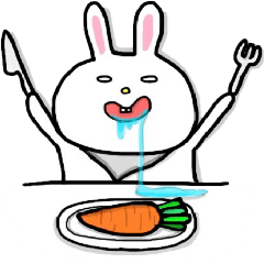 [LINEスタンプ] うさぎとネコ