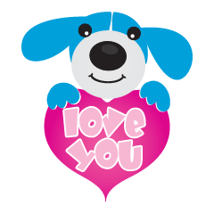 [LINEスタンプ] Cute BlueDog