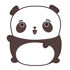 [LINEスタンプ] Pebbles - Lovely Panda Bear (English)の画像（メイン）