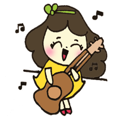 [LINEスタンプ] Smiling girl