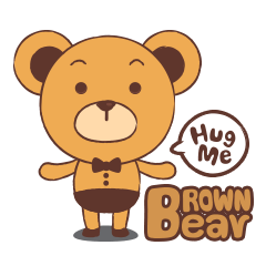 [LINEスタンプ] Brown Bear