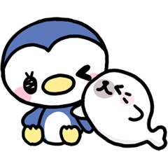 [LINEスタンプ] ふたりは仲良し♪