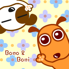 [LINEスタンプ] ボノボニ ＆ HAPPY LIFE