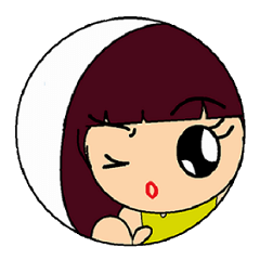 [LINEスタンプ] Bob hair girl in LINEの画像（メイン）