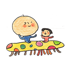 [LINEスタンプ] Mr. Big-head and Ms. Small-head