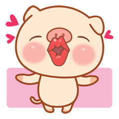 [LINEスタンプ] PINK Piggy