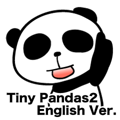 [LINEスタンプ] Tiny Pandas2 (English ver.)の画像（メイン）