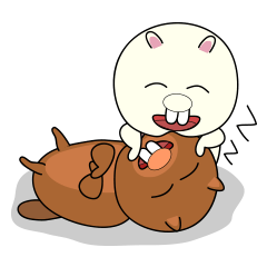 [LINEスタンプ] Boono ＆ Joony (Cute Beaver)