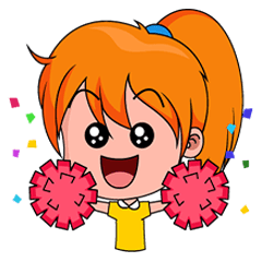 [LINEスタンプ] Chibi Dream Team - Tom and Jane (en)の画像（メイン）